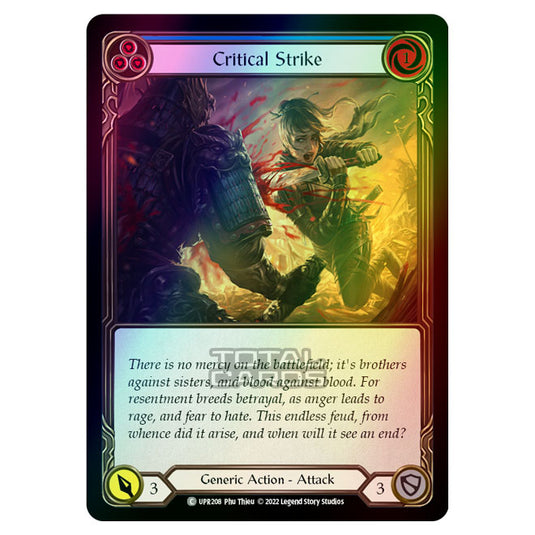 Flesh & Blood - Uprising - Critical Strike (Blue) (Rainbow Foil) (Common) UPR208R