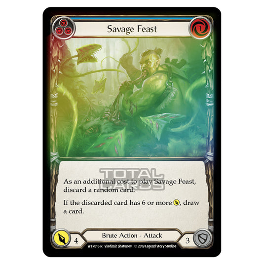 Flesh & Blood - Welcome to Rathe - Savage Feast (Rare) - WTR016 (Rainbow Foil)