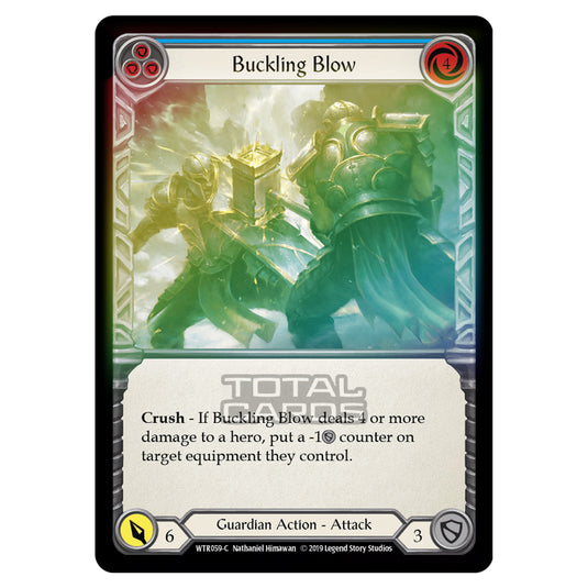 Flesh & Blood - Welcome to Rathe - Buckling Blow (Common) - WTR059 (Rainbow Foil)