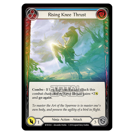 Flesh & Blood - Welcome to Rathe - Rising Knee Thrust (Common) - WTR106 (Rainbow Foil)