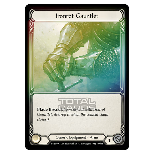 Flesh & Blood - Welcome to Rathe - Ironrot Gauntlet (Common) - WTR157 (Rainbow Foil)