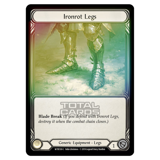 Flesh & Blood - Welcome to Rathe - Ironrot Legs (Common) - WTR158 (Rainbow Foil)