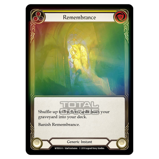 Flesh & Blood - Welcome to Rathe - Remembrance (Super rare) - WTR163 (Rainbow Foil)