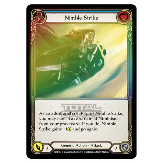 Flesh & Blood - Welcome to Rathe - Nimble Strike (Common) - WTR187 (Rainbow Foil)