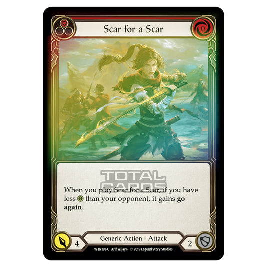 Flesh & Blood - Welcome to Rathe - Scar for a Scar (Common) - WTR191 (Rainbow Foil)