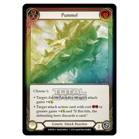 Flesh & Blood - Welcome to Rathe - Pummel (Common) - WTR206 (Rainbow Foil)