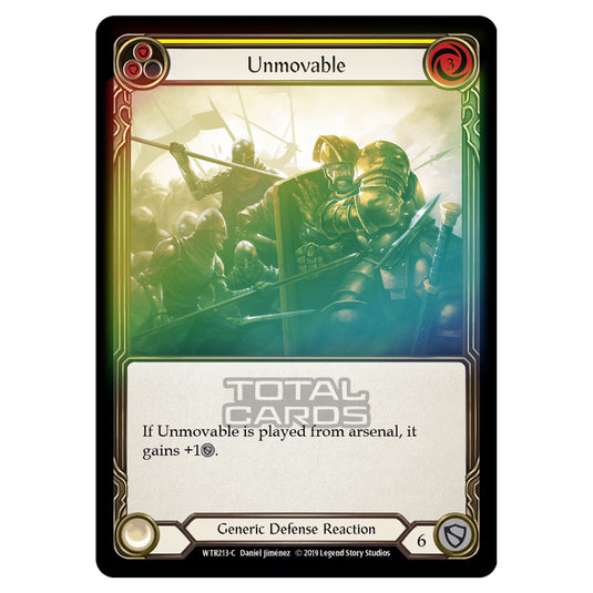 Flesh & Blood - Welcome to Rathe - Unmovable (Common) - WTR213 (Rainbow Foil)