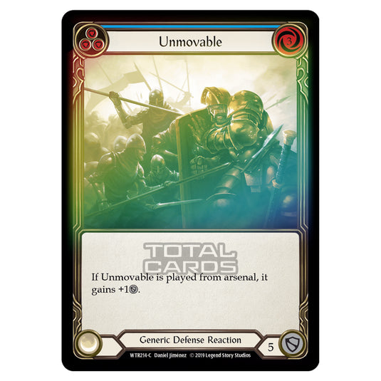 Flesh & Blood - Welcome to Rathe - Unmovable (Common) - WTR214 (Rainbow Foil)