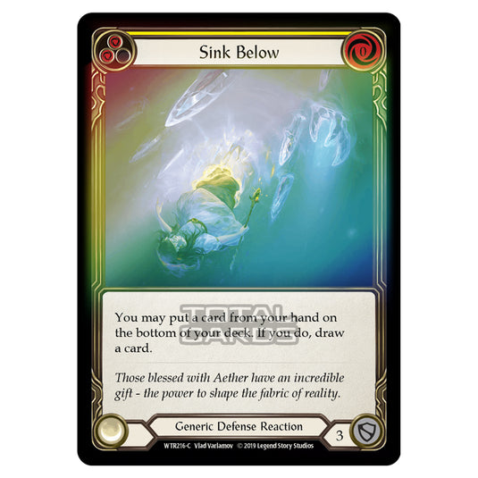 Flesh & Blood - Welcome to Rathe - Sink Below (Common) - WTR216 (Rainbow Foil)