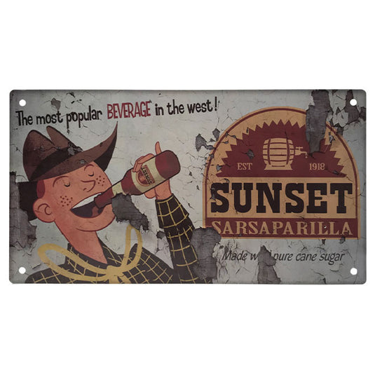 Fallout - Sunset Sarsaparilla distressed sign