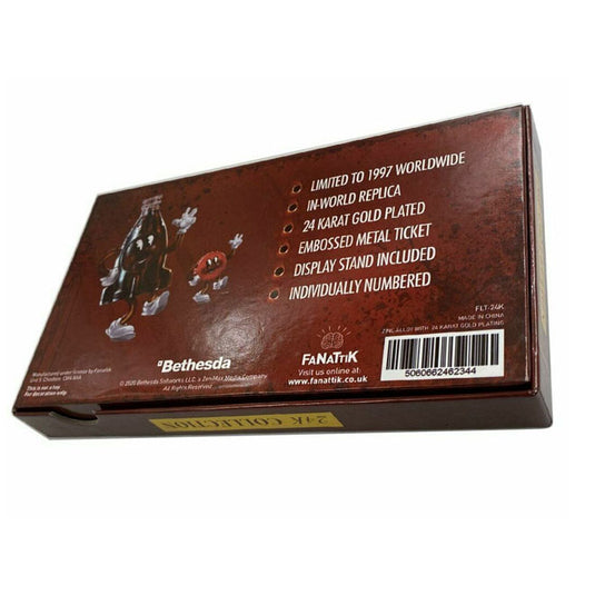 Fallout - Limited Edition Nuka World - 24K Gold Plated Ticket