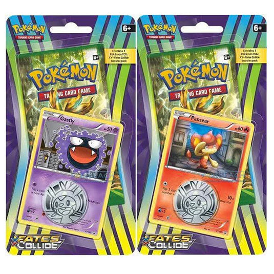 XY Fates Collide - Gastly & Pansear - Checklane Blister Set