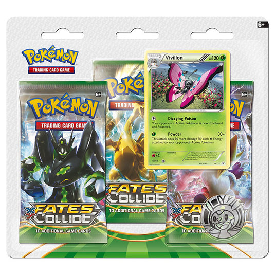 XY Fates Collide - Vivillon 3 Pack Blister