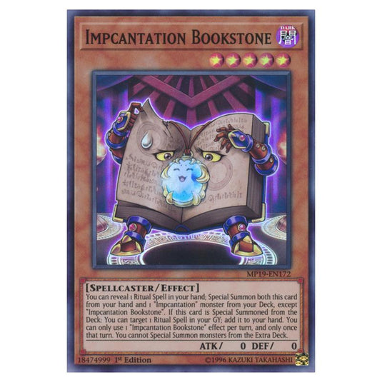 Yu-Gi-Oh! - 2019 Gold Sarcophagus Tin Mega Pack - Impcantation Bookstone (Super Rare) MP19-EN172