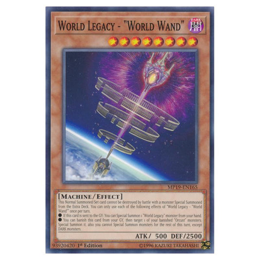 Yu-Gi-Oh! - 2019 Gold Sarcophagus Tin Mega Pack - World Legacy - "World Wand" (Common) MP19-EN165