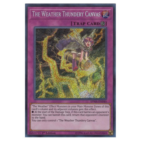 Yu-Gi-Oh! - Spirit Warriors - The Weather Thundery Canvas (Secret Rare) SPWA-EN040
