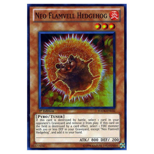 Yu-Gi-Oh! - Hidden Arsenal 4 - Trishula's Triumph - Neo Flamvell Hedgehog (Super Rare) HA04-EN032