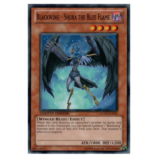 Yu-Gi-Oh! - Gold Series 3 - Blackwing - Shura the Blue Flame (Common) GLD3-EN025