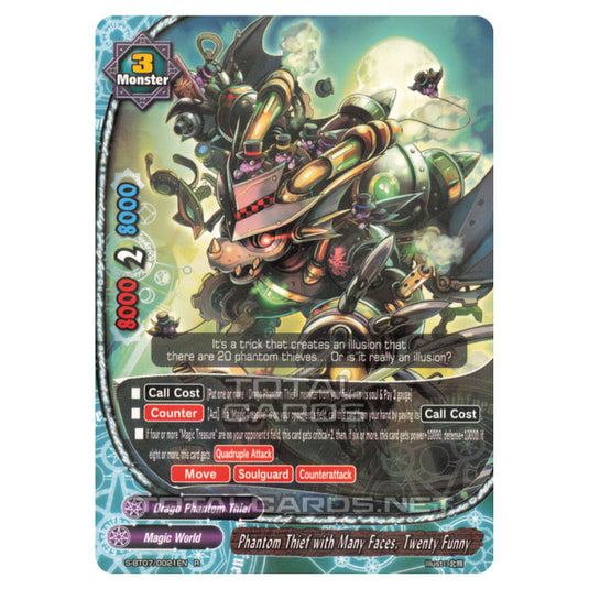 Future Card Buddyfight - Perfected Time Ruler - Polymorphic Phantom Thief, Twenty Funny (R) S-BT07/0021