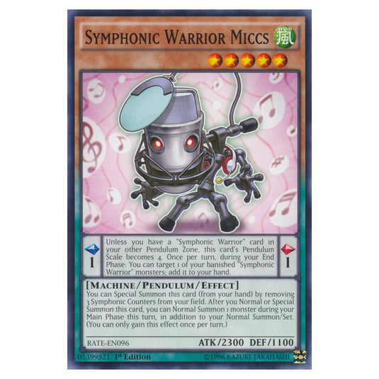 Yu-Gi-Oh! - Raging Tempest - Symphonic Warrior Miccs (Common) RATE-EN096