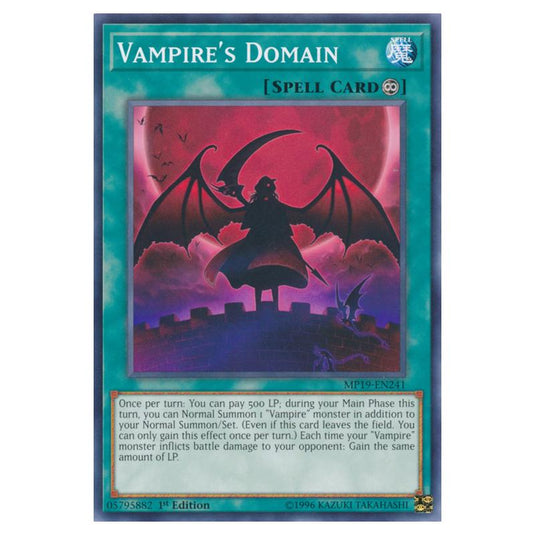 Yu-Gi-Oh! - 2019 Gold Sarcophagus Tin Mega Pack - Vampire's Domain (Common) MP19-EN241