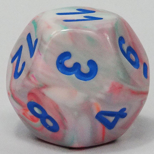 Chessex - Signature 16mm D12 - Festive - Pop Art with Blue