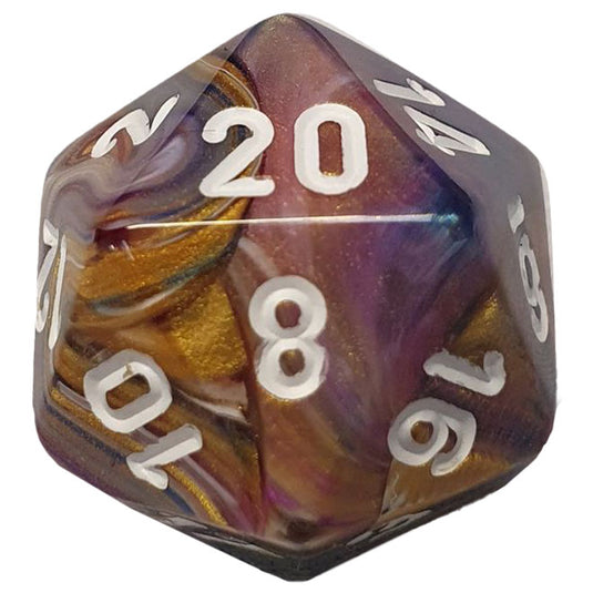 Chessex - Signature 16mm D20 - Festive Carousel with White