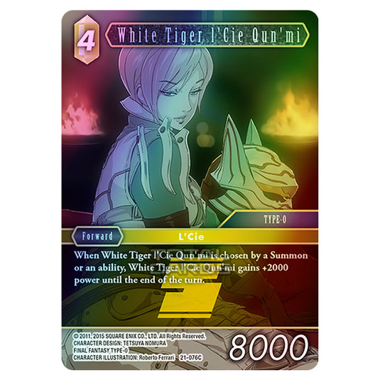 Final Fantasy - Beyond Destiny - White Tiger l'Cie Qun'mi - (21-076C) (Foil)