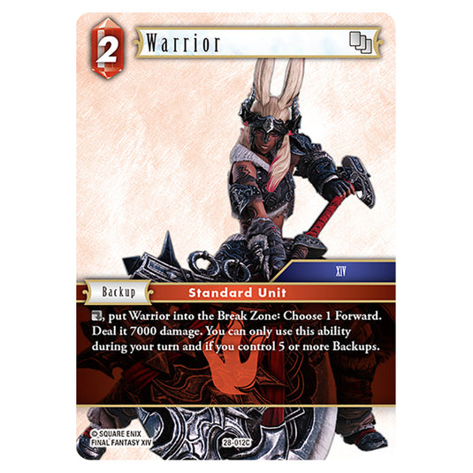 Warrior 28-012C card from the Final Fantasy set Dreamlike Oceans