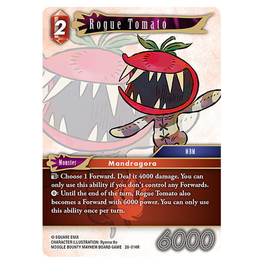 Rogue Tomato 28-014R card from the Final Fantasy set Dreamlike Oceans
