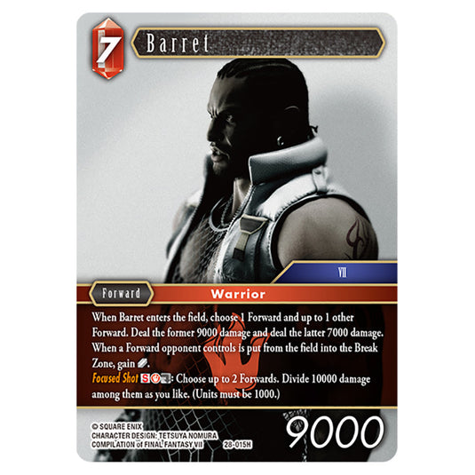 Barret 28-015H card from the Final Fantasy set Dreamlike Oceans