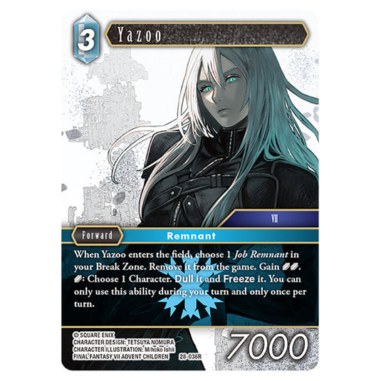 Yazoo 28-036R card from the Final Fantasy set Dreamlike Oceans