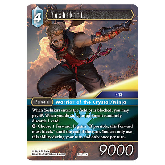 Yoshikiri 28-037H card from the Final Fantasy set Dreamlike Oceans