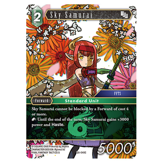 Sky Samurai 28-040C card from the Final Fantasy set Dreamlike Oceans