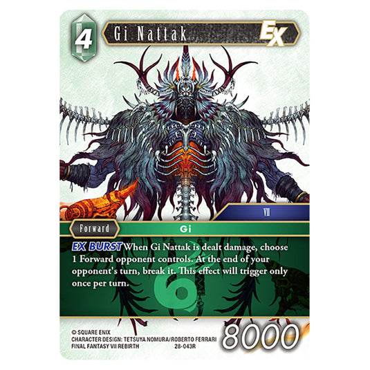 Gi Nattak 28-043R card from the Final Fantasy set Dreamlike Oceans