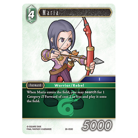 Maria 28-053C card from the Final Fantasy set Dreamlike Oceans