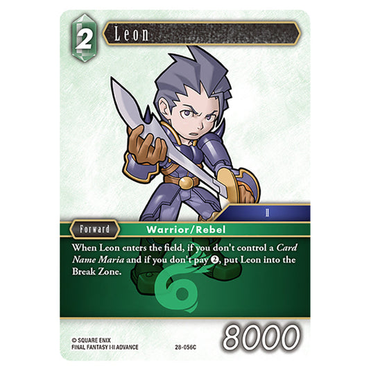 Leon 28-056C card from the Final Fantasy set Dreamlike Oceans