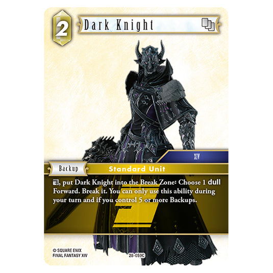 Dark Knight 28-059C card from the Final Fantasy set Dreamlike Oceans