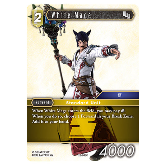 White Mage 28-066C card from the Final Fantasy set Dreamlike Oceans