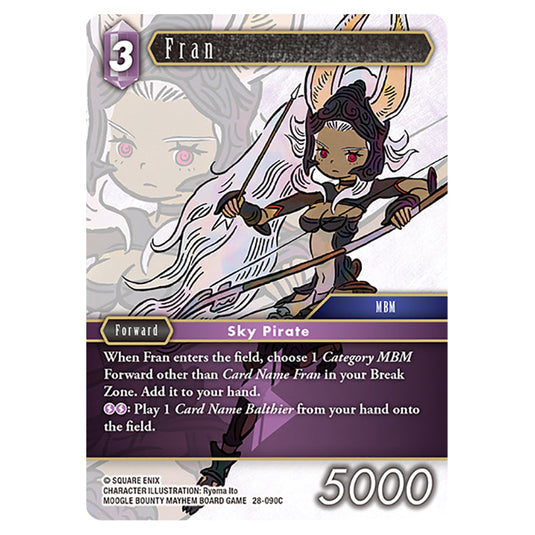 Fran 28-090C card from the Final Fantasy set Dreamlike Oceans