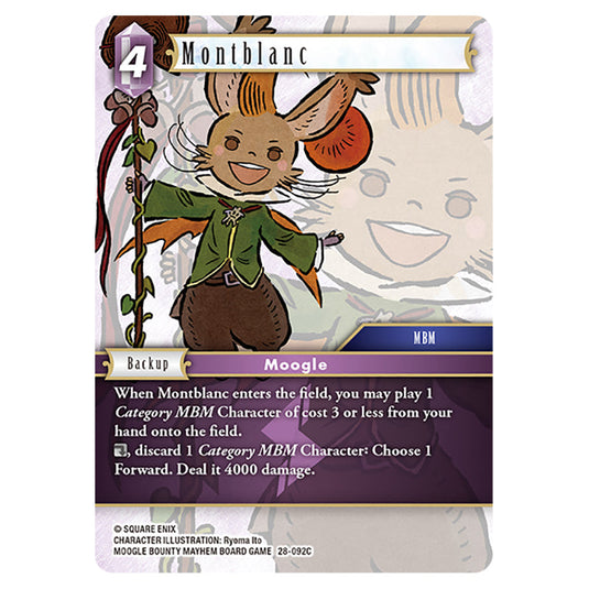 Montblanc 28-092C card from the Final Fantasy set Dreamlike Oceans