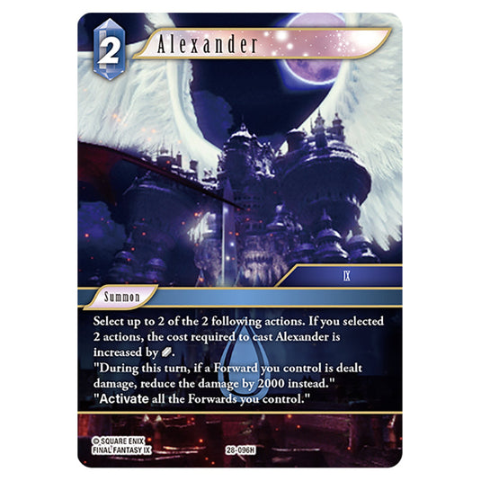 Alexander 28-096H card from the Final Fantasy set Dreamlike Oceans
