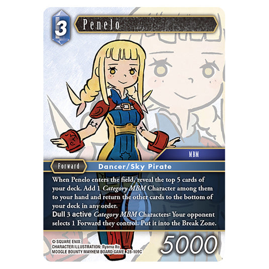 Penelo 28-109C card from the Final Fantasy set Dreamlike Oceans