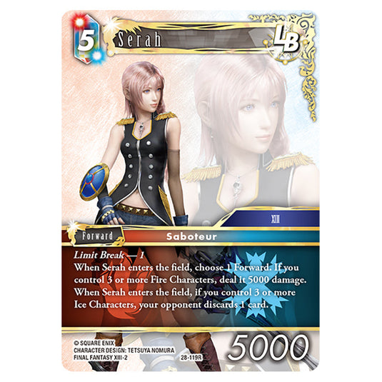 Serah 28-119R card from the Final Fantasy set Dreamlike Oceans