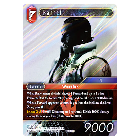 Barret 28-015H card from the Final Fantasy set Dreamlike Oceans