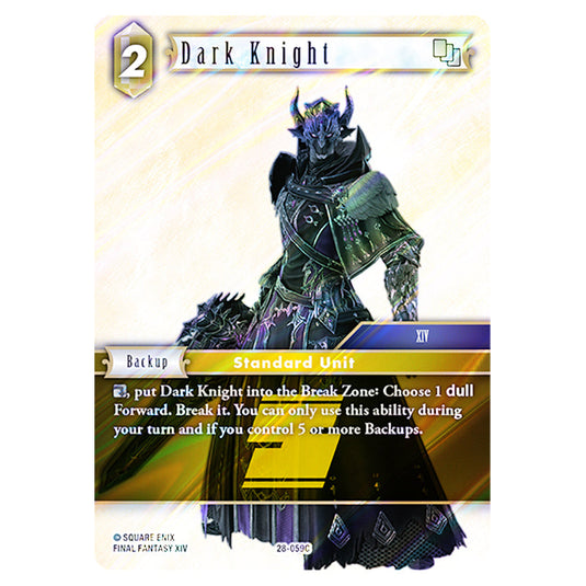 Dark Knight 28-059C card from the Final Fantasy set Dreamlike Oceans
