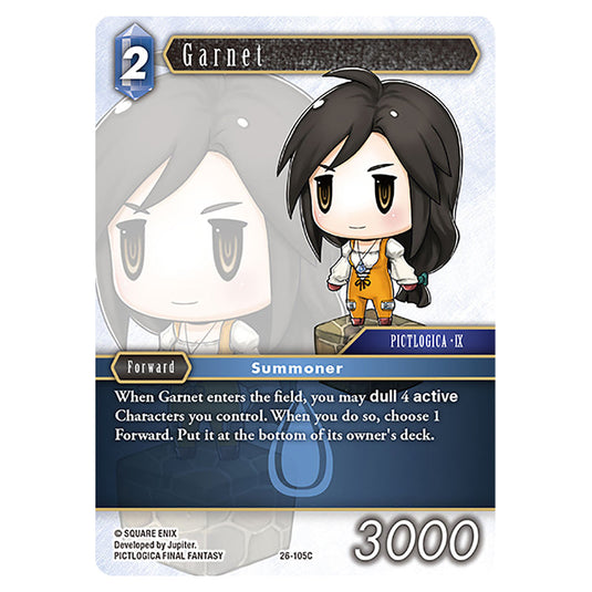 Garnet 26-105C card from the Final Fantasy set Gunslinger in the Abyss