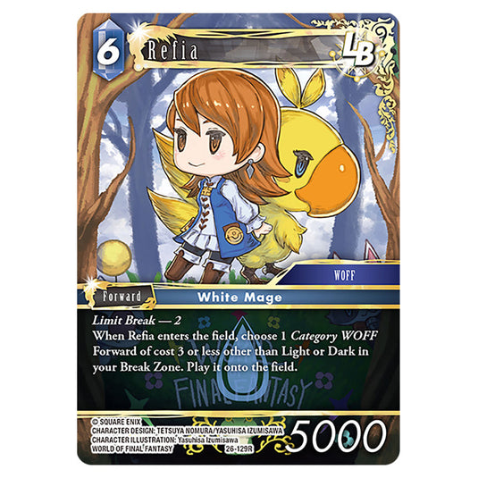 Refia 26-129R card from the Final Fantasy set Gunslinger in the Abyss