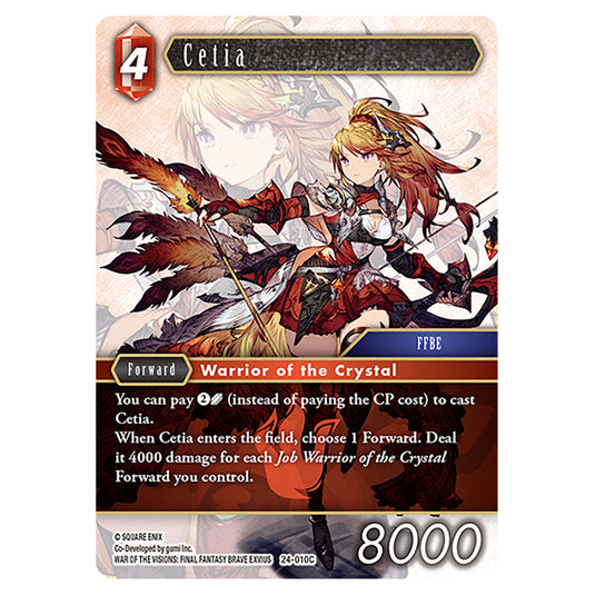 Cetia 24-010C card from the Final Fantasy set Hidden Legends