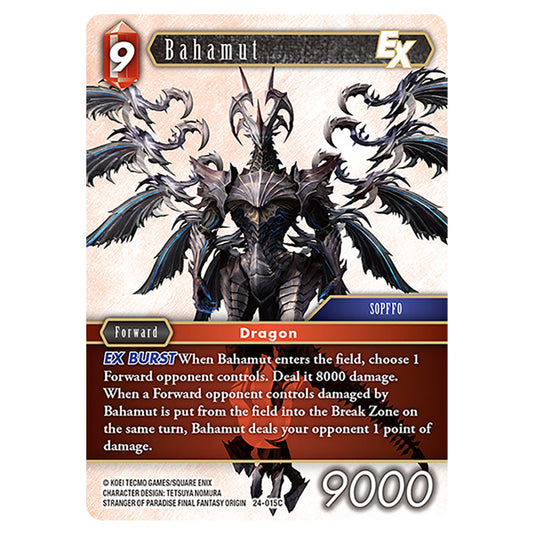 Bahamut 24-015C card from the Final Fantasy set Hidden Legends